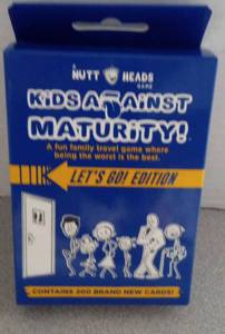 lot 2778 image: Kids Against Maturity Funny Family Card Game for Kids Ages 10 & Parents, Teens & Adults  Hilarious Party Game for Family Game Night  Super Fun (Lets Go Edition) - Retail $6