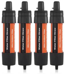 lot 2786 image: 4 Pack Water Filter Straw - Portable, Compact, Multipurpose Water Purification Device for Emergency Kits, Outdoor Activities, Camping, Travel
