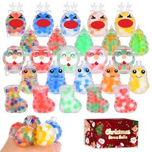 lot 2797 image: 25 Pack Christmas Mini Squeeze Balls Toys, Christmas Stress Ball Pack Perfect for Christmas Party Favors Christmas Sock Fillers Gifts - Retail $19