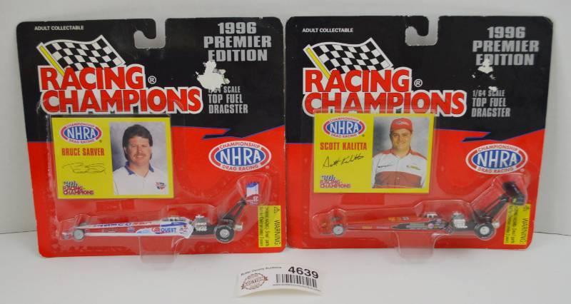 lot 4639 image: Bruce Sarber and Scott Kalitta Top Fuel Diecast Cars (2) 164 Scale
