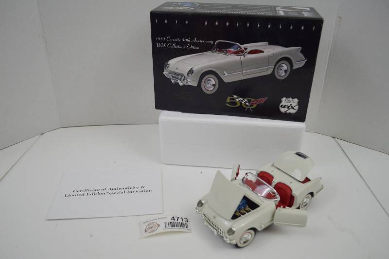 lot 4713 image: Wix 1953 Corvette 50th Anniversary Collectors Edition Die Cast Car