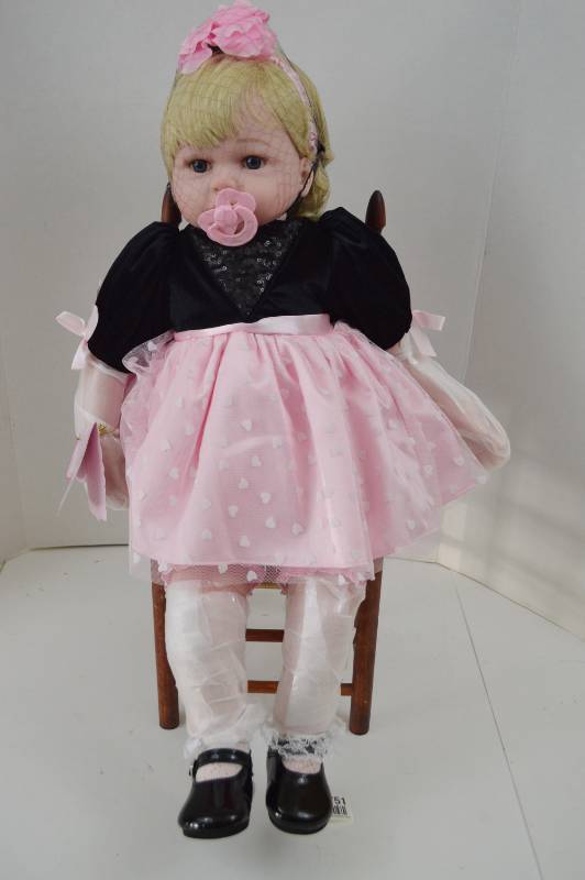 lot 4751 image: NPK Collection Baby Doll Approximately 27 Tall (Chair Not Included)