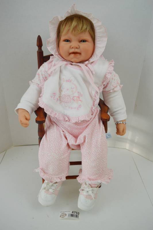 lot 4752 image: Life-Like Weighted Baby Doll Approximately 22 Tall (Chair Not Included)
