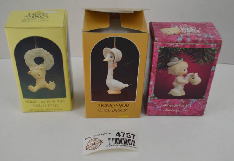 lot 4757 image: Precious Moments Ornaments Lot of 3 (Box Opened Only To Confirm Item Was There, Appears New)