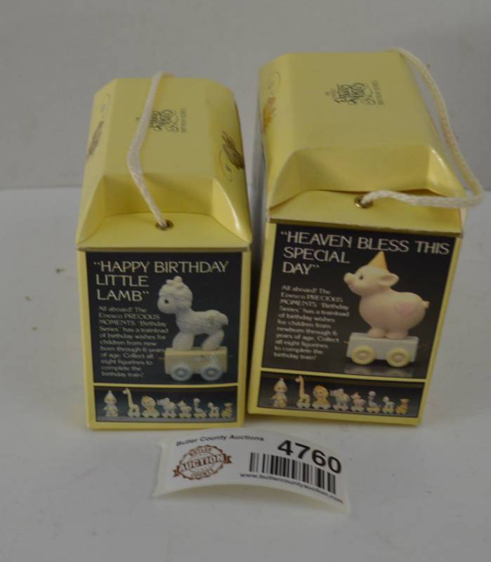 lot 4760 image: Precious Moments Birthday Series 1 Year Old and 3 Year Old (Box Opened Only To Confirm Item Was There, Appears New)