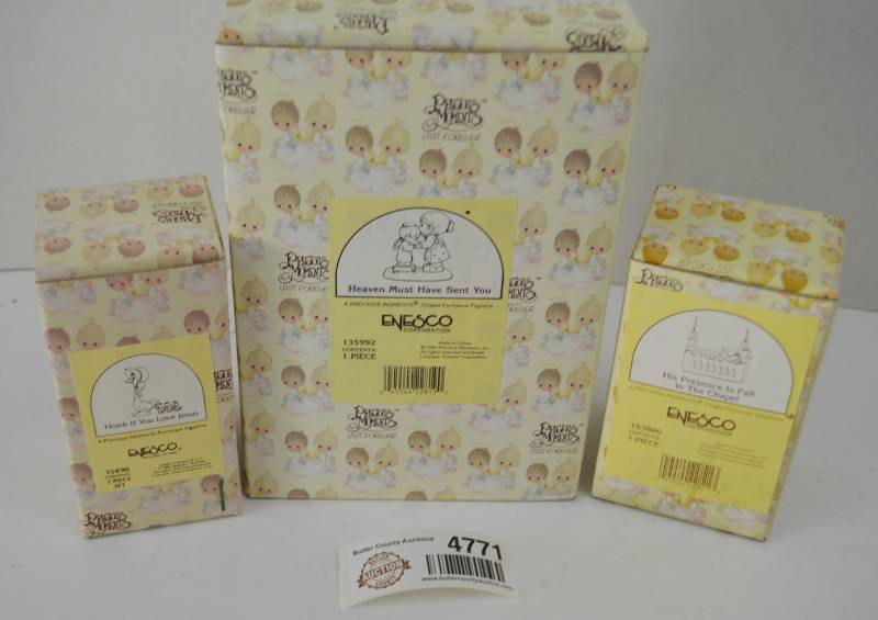 lot 4771 image: Precious Moments Lot of 3 (Box Opened Only To Confirm Item Was There, Appears New)