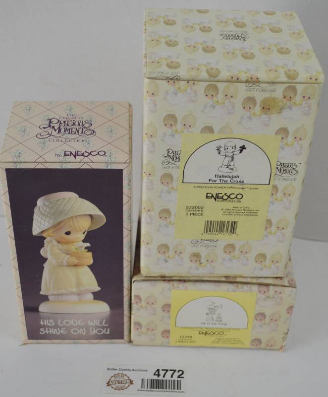 lot 4772 image: Precious Moments Lot of 3 (Box Opened Only To Confirm Item Was There, Appears New)