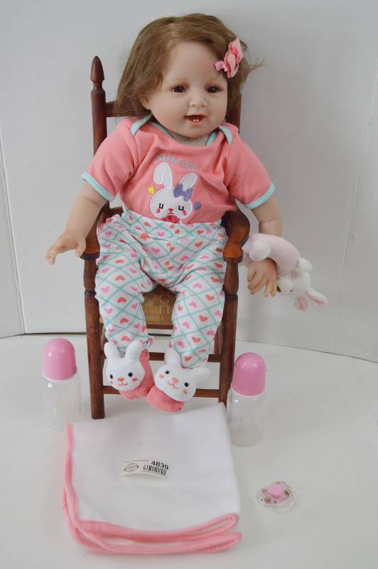 lot 4839 image: Life-Like Baby Doll (Mamas Doll 2011, Chair Not Included)