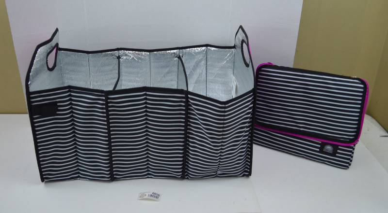 lot 4856 image: California Innovations Collapsible Insulated Car Organizer w Cooler Bag