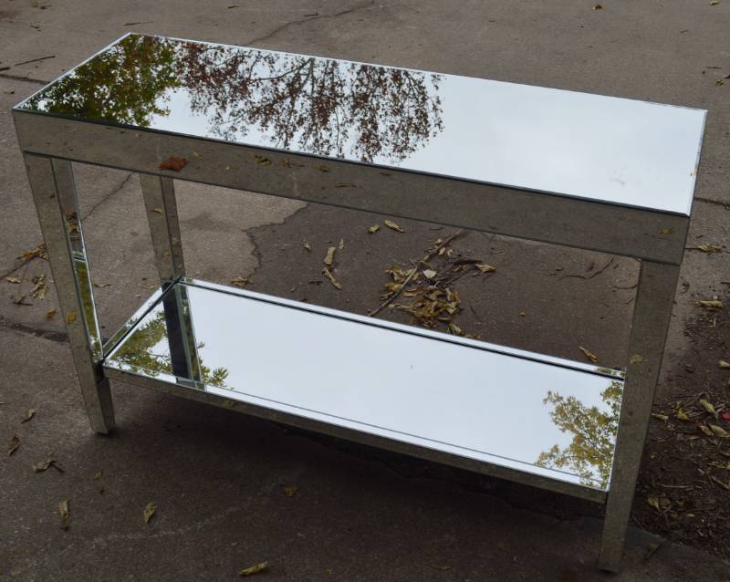lot 4868 image: Mirrored HallSofa Table 44W x 15D x 30 T