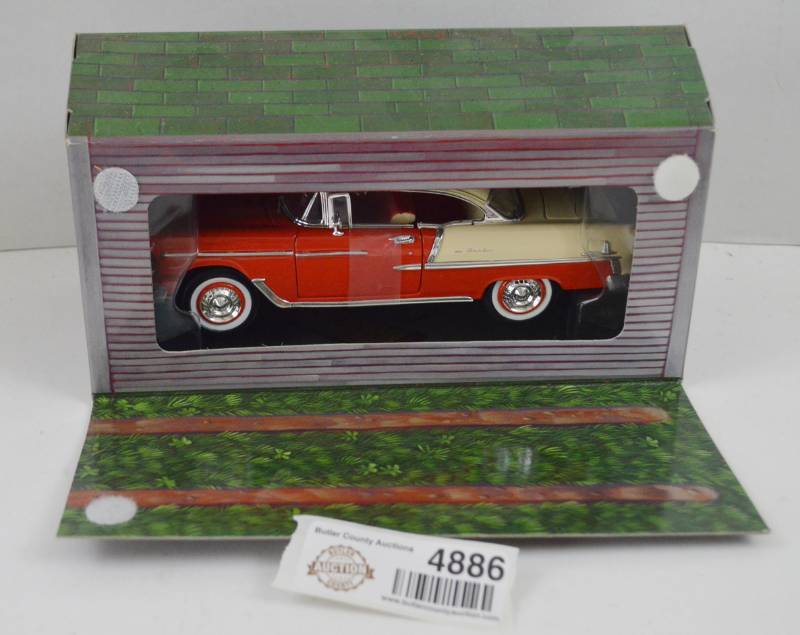 lot 4886 image: Wix 1955 Chevy Bel Air Die Cast Car (Doors, Hood and Trunk Open, Doors Taped Shut) See Pics for Lot # 4706 To See Unboxed