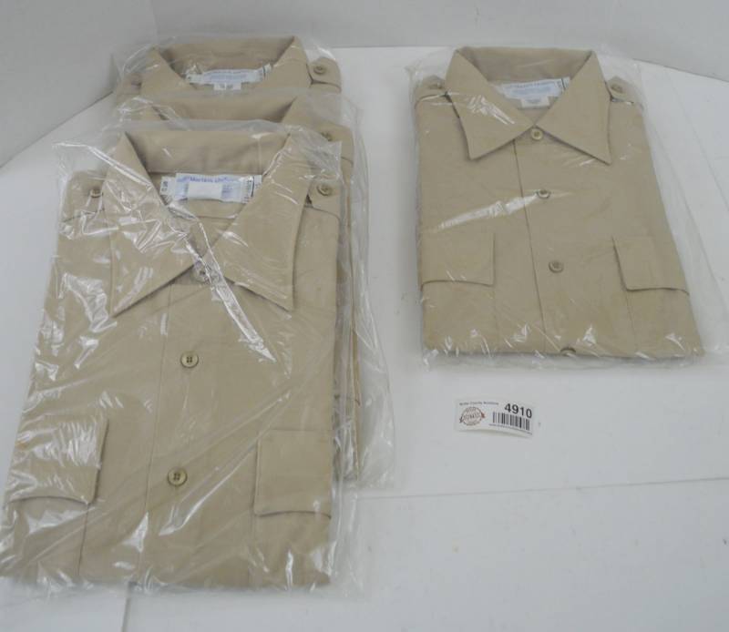 lot 4910 image: 4 Long Sleeve Uniform Shirts Misc Sizes