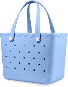 lot 121247 image: X-Large Rubber Tote Beach Bag for Women  Medium Durable Rubber Bag Waterproof Washable Versatile Tote Bags