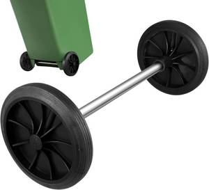 lot 221294 image: Homoyoyo Garbage Can Wheels Replacement Set Outdoor Trash Bin Castors with Hollow Shaft Universal Fit Plastic Rubber Accessories for Easy Maneuvering (1.2  7.2IN Rubber Wheels218.90in Hollow Axle)