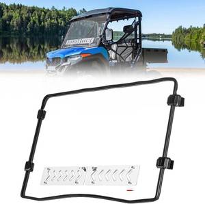 lot 221303 image: Retails for $210 KEMIMOTO Vented Front Windshield Compatible with CFMOTO UFORCE 600 2021-2026800 XL 2025-2026, Scratch-Resistant Windshield with Pre-Installed Rubber Strips Hard-Coated PC Window Accessories