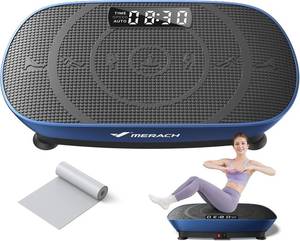 lot 221316 image: Retails for $120 MERACH Vibration Plate Exercise Machine, Whole Body Workout Equipment for Women, Bluetooth and Silicone Pedal, Vibration Plate with Auto Mode, Vibrate Fitness Platform for Home
