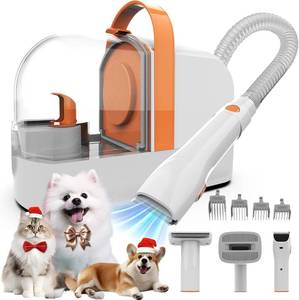 lot 321137 image: Dog Grooming Vacuum, Dog Grooming Kit with Pet Clippers, 12,000Pa Pet Hair Vacuum for Dogs, Low Noise Home Cleaning Tool in 1, PG10