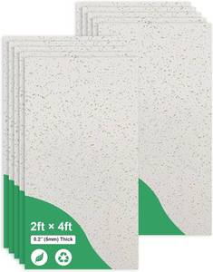 lot 421219 image: Retails for $128 2ft x 4ft Printed Pro Ceiling Tiles - PVC Ceiling Panel 24 x 48in Waterproof, Washable and Fire-Rated - High-Grade PVC to Prevent Breakage-Cover 80 Sq. Ft-Package of 10 Tiles