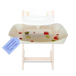 lot 421225 image: CATCHY -Food Catcher-Compatible with Stokke Tripp Trapp High Chair 11 Other High Chairs-Highchair Sold Separately-Baby & Toddler Food & Mess Catcher-Premium Linen Inspired -Under High Chair Accessory