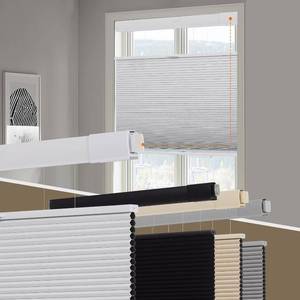 lot 421236 image: Persilux No Tools No Drill Blackout Cellular Shades for Windows Cordless Top Down Bottom Up Honeycomb Blinds,Easy to Install Cellular Blinds for Indoor Windows, White, 42 W x 64 H