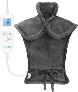 lot 421257 image: RENPHO Electric Heating Pad for Back, Electric Heat pad for Neck and Shoulders, FSA Eligible & HSA Store, 24x33 Gray