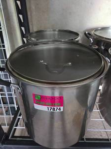 lot 17874 image: Tramontina Stainless Steel Stock Pots with Lids - Set of 2