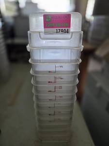 lot 17904 image: Bulk Lot of Commercial Food Storage Containers with Measurements