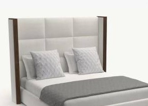 lot 33299 image: Dipson Upholstered Wingback Headboard, White