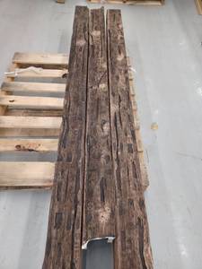 lot 33301 image: Timber Herritage Timber Faux Wood 3 Sided Ceiling Beam, 3 Pieces