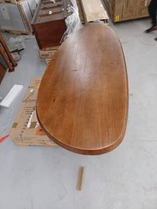 lot 33312 image: Oval Wooden Dining Table Top Only