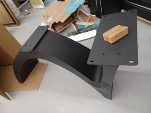 lot 34715 image: Modern Metal Table Base, Black