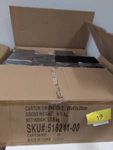 lot 19 image: Bulk Black Gift Box with Insert Set  - Retail $255