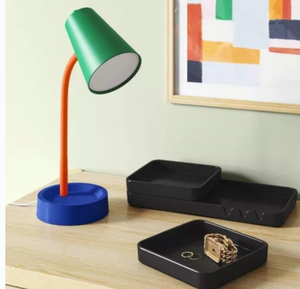 lot 41001 image: Room Essentials 3pc Stackable Melamine Decorative Trays Black