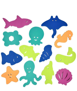 lot 41047 image: Sea Life Foam Bath Toys - 13 Piece Set with Bath