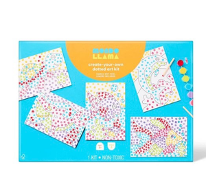 lot 41081 image: 6ct Dot Art Painting Craft Kit - Mondo Llama