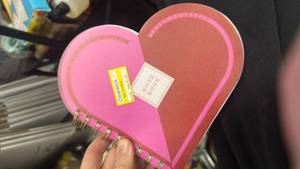 lot 41082 image: Heart Shaped Spiral Notebook