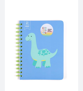 lot 41083 image: Yoobi Dinosaur Spiral Notebook with Sticker Sheet