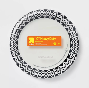 lot 41101 image: Up & Up 10-inch Heavy Duty Paper Plates - Wave Pattern, 3 Pack
