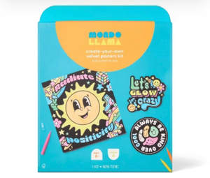 lot 41102 image: Mondo Llama Create-Your-Own Velvet Posters Kit