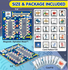 lot 41126 image: Deli Magnetic Color and Number Maze, Montessori Toys for 3 4 5 Year Old, Wooden Matching Maze, Toddlers Educational Learning Counting Matching Toys Gift for Boys Girls