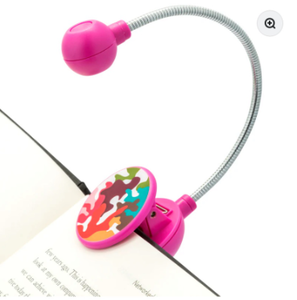 lot 41380 image: WITHit LED Book Light - Pink Camo Design