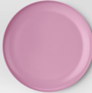 lot 41400 image: Pkg. of 5-10.5-inch Pink Plastic Dinner Plates