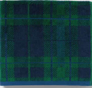 lot 41460 image: 2-Threshold Plaid hand Towel - Navy Blue and Green