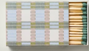 lot 41462 image: Mila Moya Plaid Pattern Matchbox