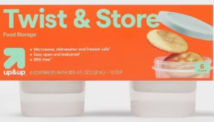 lot 41478 image: Up&Up Twist & Store Round Food Containers - 6 Pack