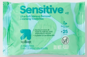 lot 41484 image: Target Up & Up Sensitive Makeup Remover Wipes - 25 Count
