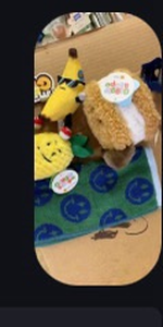 lot 41497 image: Food-Themed Plush Bundle and One Happy Face wash rag.