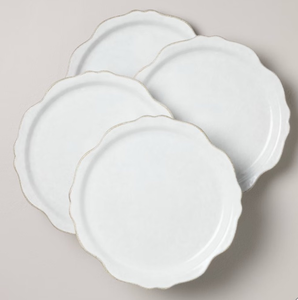 lot 41499 image: Hearth & Hand with Magnolia White Scalloped Dinner Plates