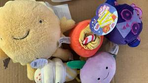 lot 41512 image: Adventure Time Lumpy Space Princess & Cheeky Chonks Citrus Squeeze Plush Bundle