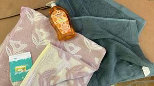 lot 41529 image: Pillowfort Hand Towels and Softsoap Set